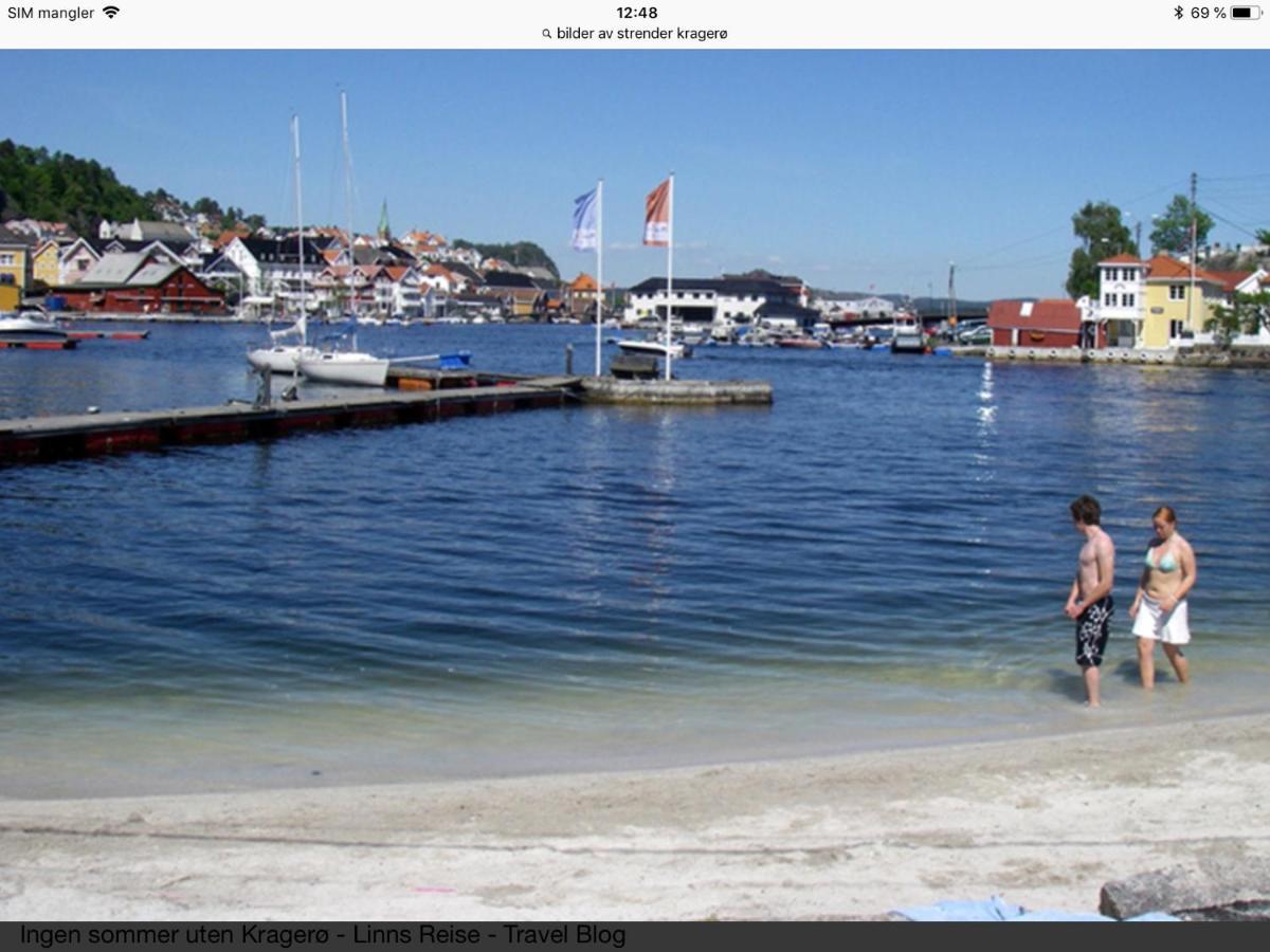 Kragero Hytte Havsutsikt Bagian luar foto