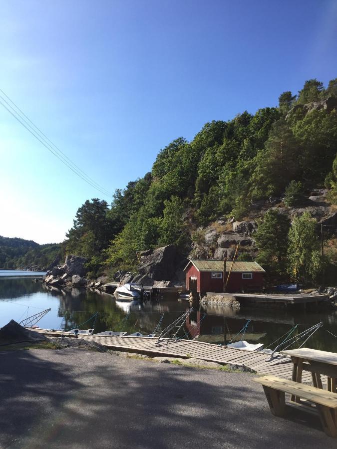 Kragero Hytte Havsutsikt Bagian luar foto
