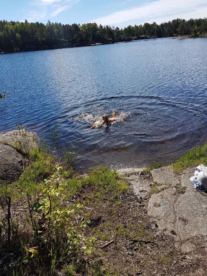 Kragero Hytte Havsutsikt Bagian luar foto
